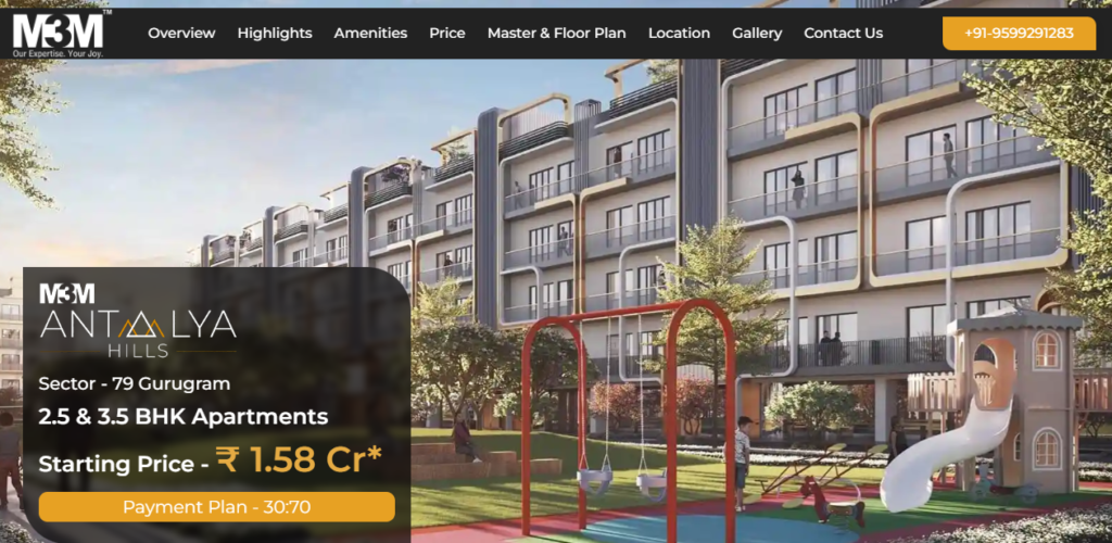 Example of Real estate landing page