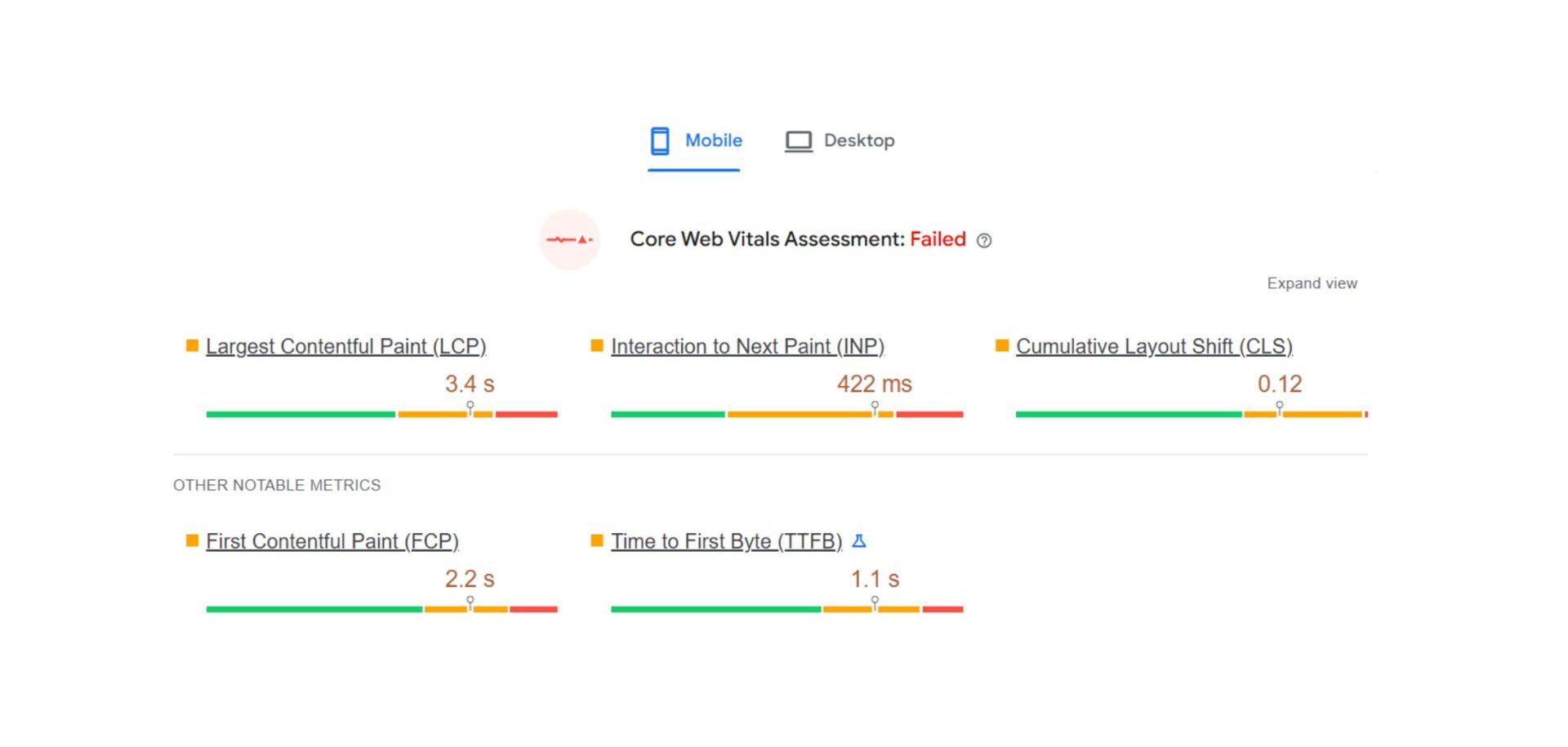 Page Speed Analysis